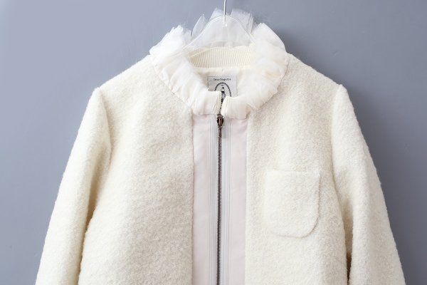 画像3: 別注!! zip up coat (WH) (3)