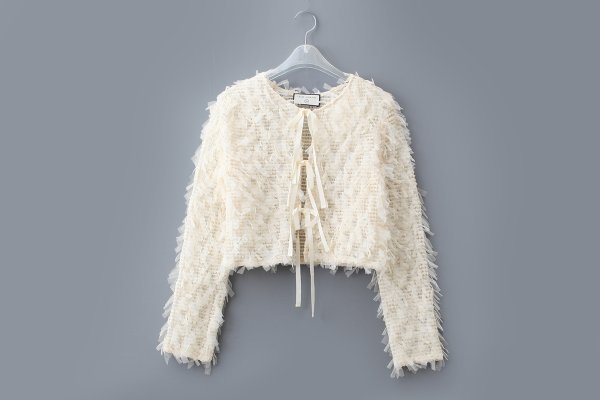 画像1: stretch tulle top (OF) (1)