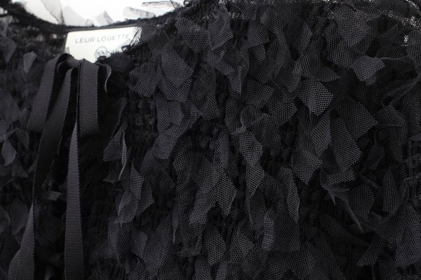 画像6: stretch tulle top (BK) (6)