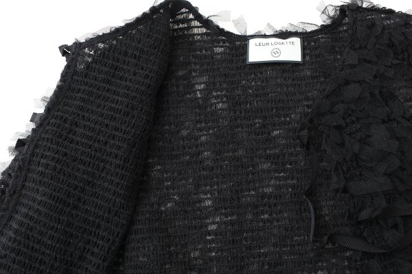 画像8: stretch tulle top (BK) (8)