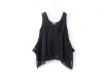 画像1: wrinkle silk top (BK) (1)