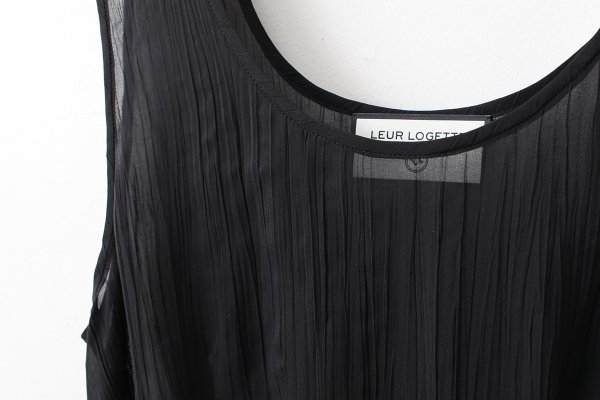 画像6: wrinkle silk top (BK) (6)