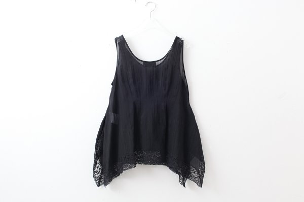 画像2: wrinkle silk top (BK) (2)