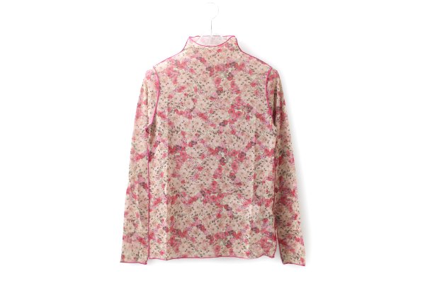 画像1: forest flower tulle print top (PK) (1)