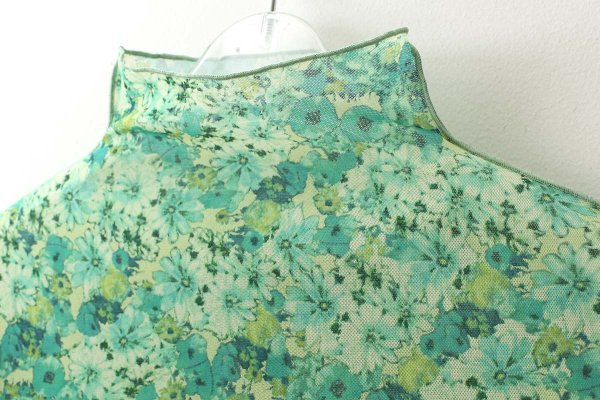 画像5: forest flower tulle print top (GR) (5)