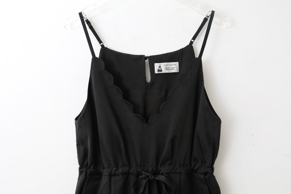 画像3: 別注!! Powder satin オールインワン (BK) (3)