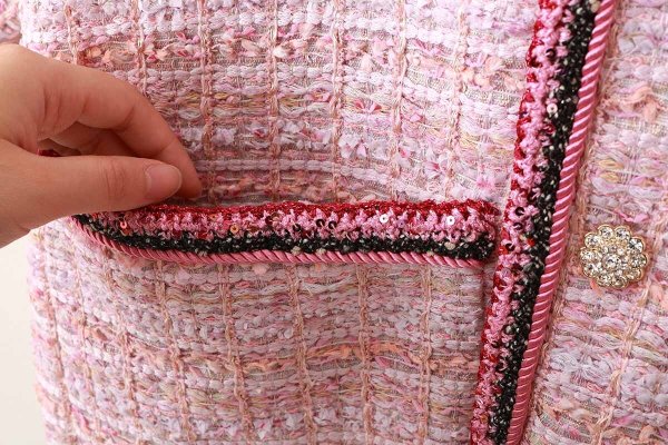 画像13: 別注!! strawberry tweed jacket (PK) (13)