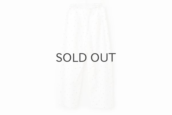 画像2: cotton flower embroidery pants (WH) (2)