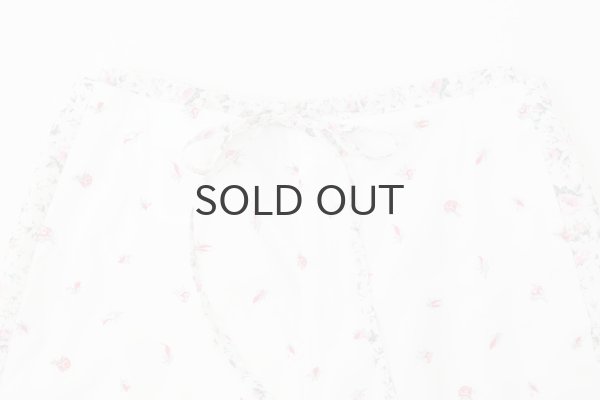 画像3: cotton flower embroidery pants (WH) (3)