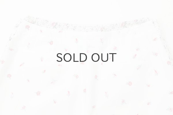 画像11: cotton flower embroidery pants (WH) (11)