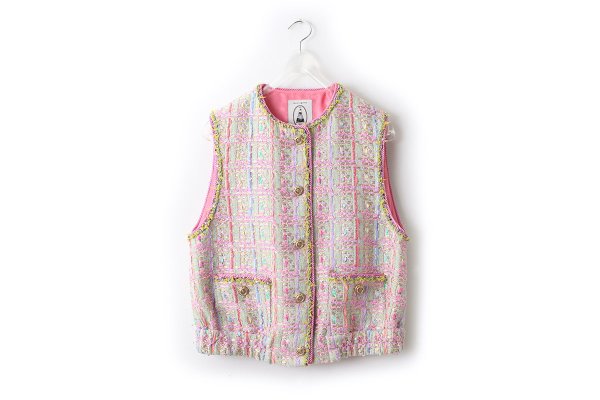 画像1: 別注!! Tweed vest (GR) (1)