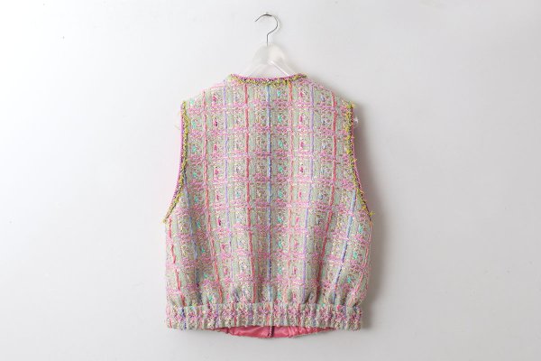画像2: 別注!! Tweed vest (GR) (2)