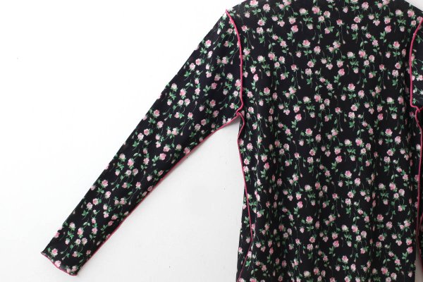 画像5: sweet rose tulle top (BK) (5)