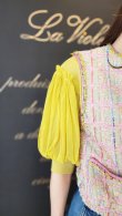 画像16: COTTON FREICE T-SHIRT w/MESH SLEEVES (KNT253A:WH) (16)