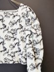 画像4: flower tulle embroidery top (GR) (4)