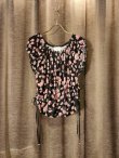 画像1: petal velvet top  (BK) (1)