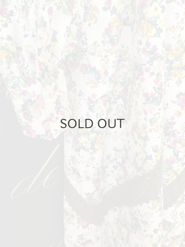 画像2: 別注!! print gather dress (OF) (2)