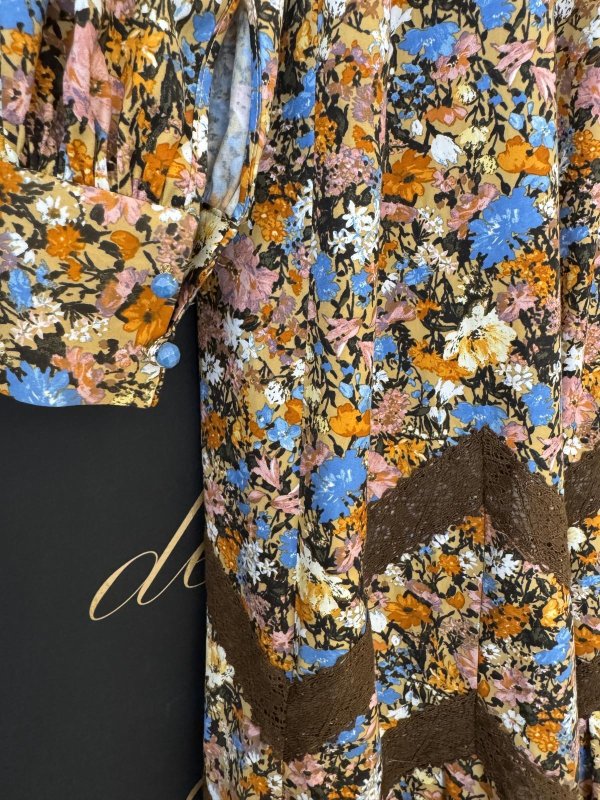 画像2: 別注!! print gather dress (CM)) (2)