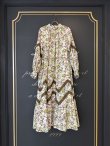 画像1: 別注!! print gather dress (OF) (1)
