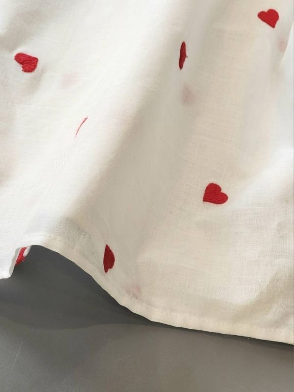 画像23: 別注!! ハートモチーフ刺繍トップ (WH×RD) (23)