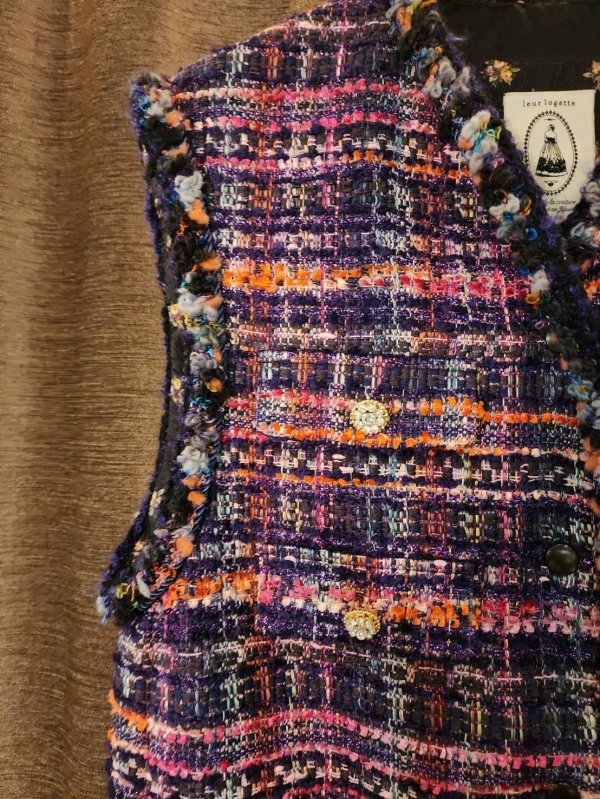 画像2: emiri tweed vest (PP) (2)