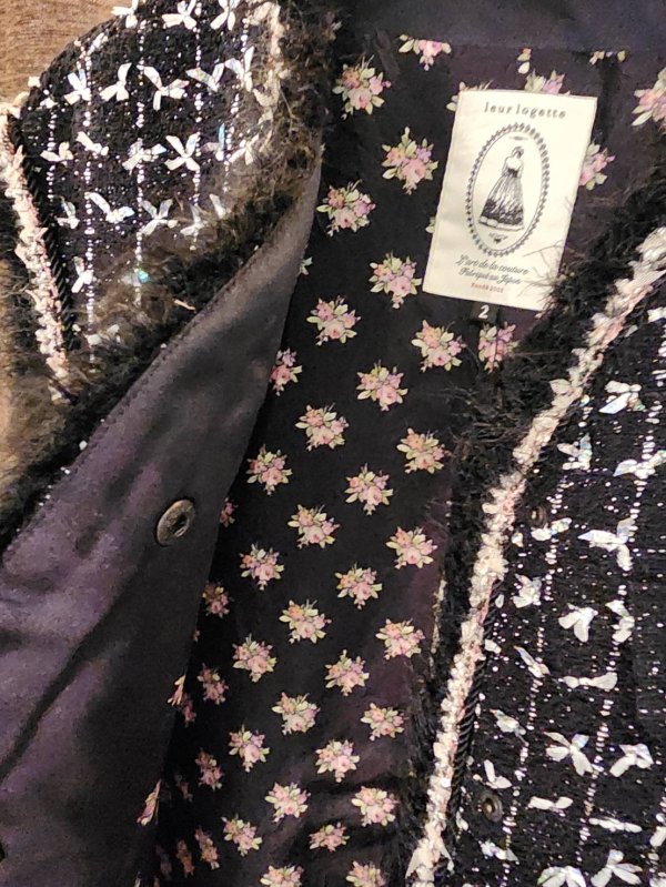 画像7: thread tweed vest (BK) (7)