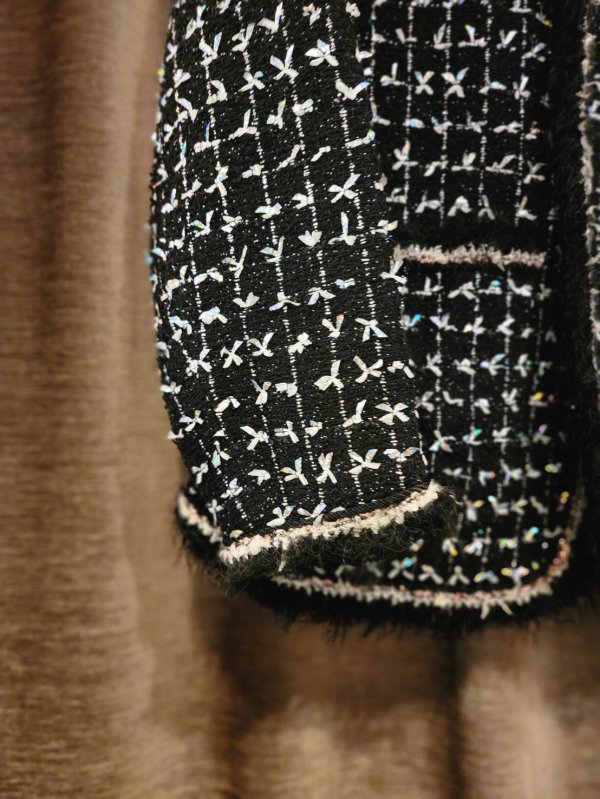 画像2: thread tweed jacket (BK) (2)