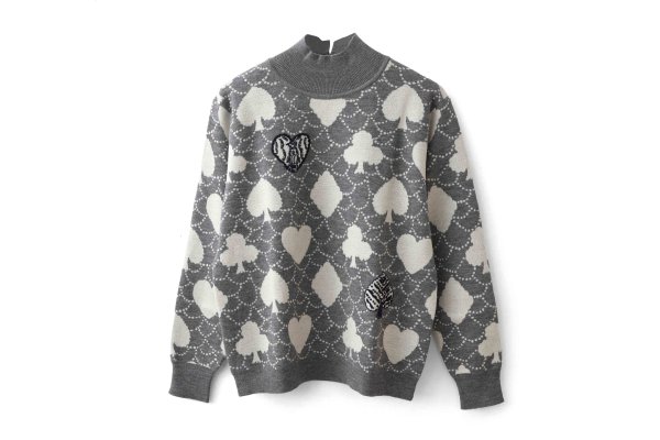 画像1: forest card ニットプルオーバー (ADA8042:GY) (1)