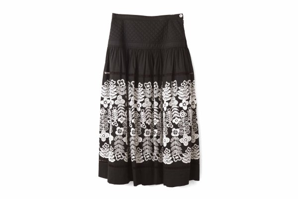 画像1: swing garden スカート (ADA5420:BK) (1)