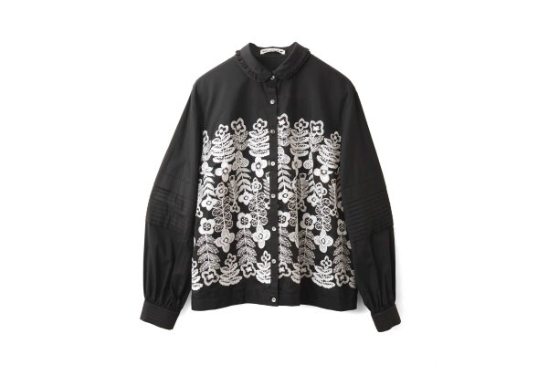 画像1: swing garden ブラウス (ADA1395:BK) (1)