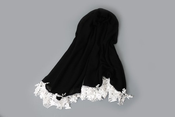 画像2: forest parade ストール (ADA7729:BK) (2)