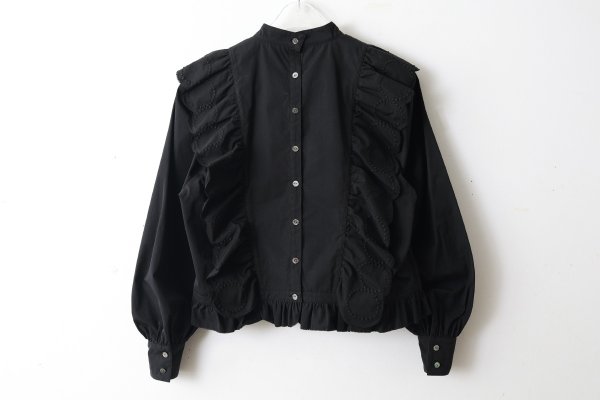 画像2: tambourine ラグランスリーブブラウス (ADA1399:BK) (2)