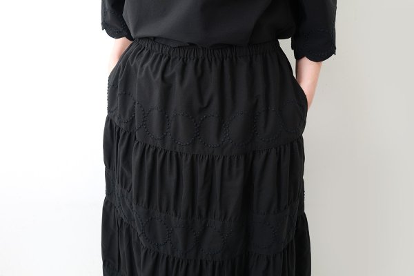画像20: tambourine ティアードスカート (ADS5402:BK) (20)