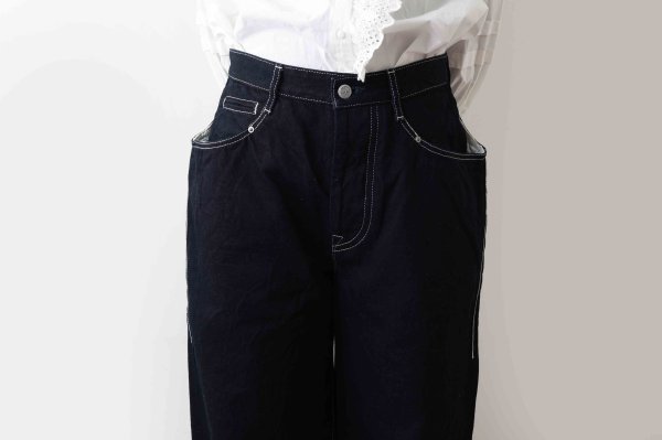 画像15: always ビッグポケットワイドデニム (DN4627:BL) (15)
