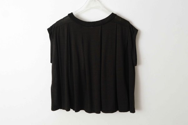 画像2: □ viileä フレンチスリーブプルオーバー (ADS8978:BK) (2)