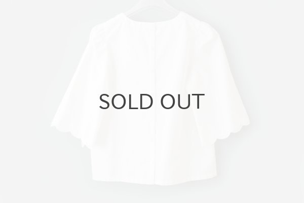 「mina perhonen」 7分袖ブラウス 36 ホワイト レディース mina perhonen 【美品/2024SS/定価5.9万】ミナペルホネン *sunny