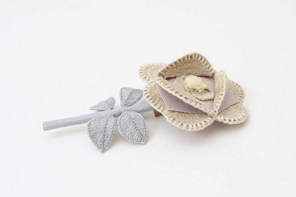 画像3: ruusu コサージュ (AES7832:LBG) (3)