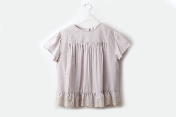 画像1: 子供服 tambourine ブラウス (AES1178PD:GY) (1)