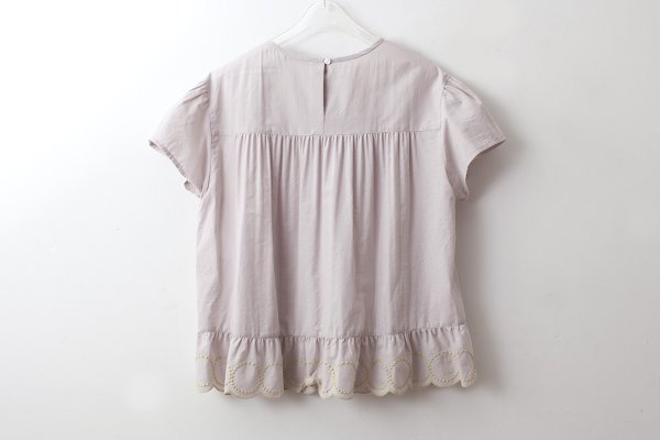 画像2: 子供服 tambourine ブラウス (AES1178PD:GY) (2)