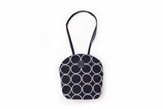 mina perhonen (mina)(ミナペルホネン) ショルダーバッグ美品  - aba9770s 黒 kostea/tambourine レザー tambourine ショルダーバッグ - minä perhonen