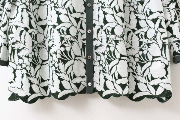 画像6: shadow フレアスリーブブラウス (AES1448:GR) (6)