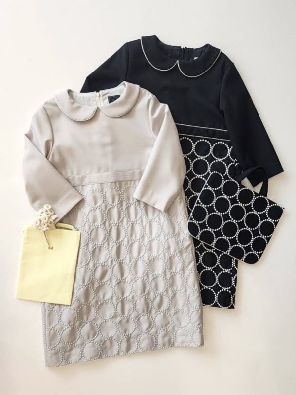 画像17: ○ 子供服 tambourine 丸襟ワンピース (ACS3391P:NV×WH / LGY) (17)