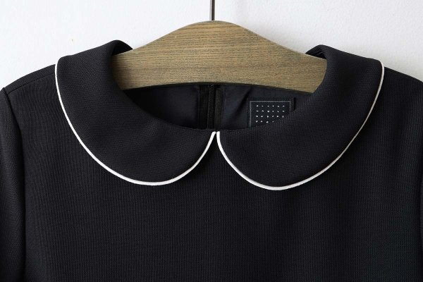 画像4: ○ 子供服 tambourine 丸襟ワンピース (ACS3391P:NV×WH / LGY) (4)