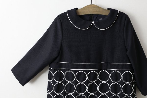画像5: ○ 子供服 tambourine 丸襟ワンピース (ACS3391P:NV×WH / LGY) (5)