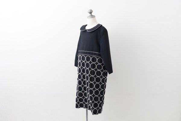 画像12: ○ 子供服 tambourine 丸襟ワンピース (ACS3391P:NV×WH / LGY) (12)