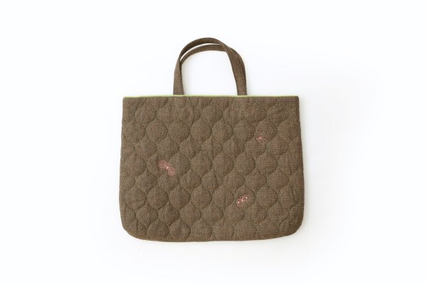 画像1: 子供服 famille tote bag -choucho- (ADA7293P:BR) (1)