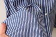 画像7: modern tuck frill volume sleeve blouse (NV×WH) (7)