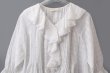 画像4: sheer check raffle collar blouse (OWH) (4)