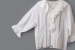 画像3: sheer check raffle collar blouse (OWH) (3)