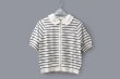 画像1: cotton nylon lace color knit cardigan (WH×BK) (1)